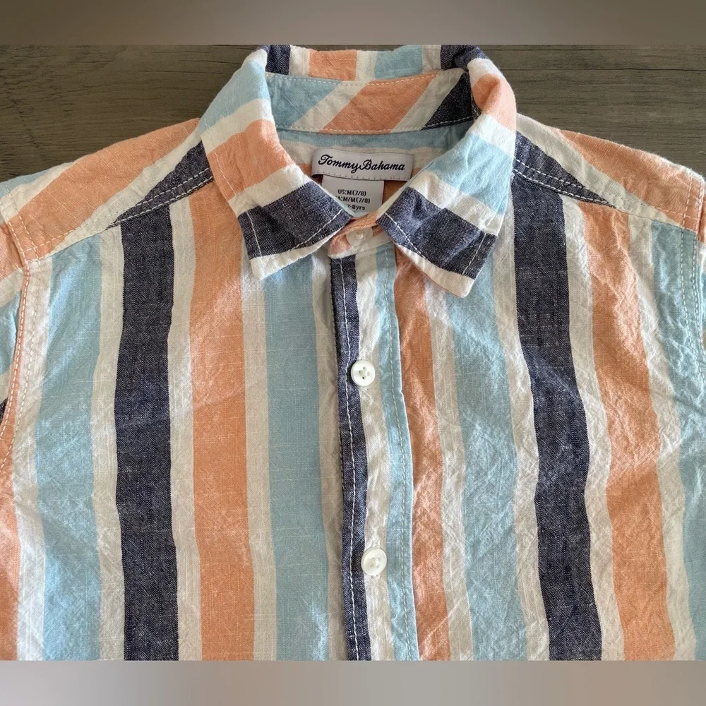 Tommy Bahama boys button down shirt size M 7/8